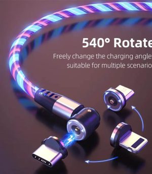 Magnetic Luminous Flowing Fast Charging USB Cable1