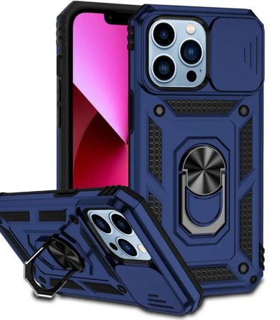 Coque de téléphone blindée avec support pour iPhone 13 Mini