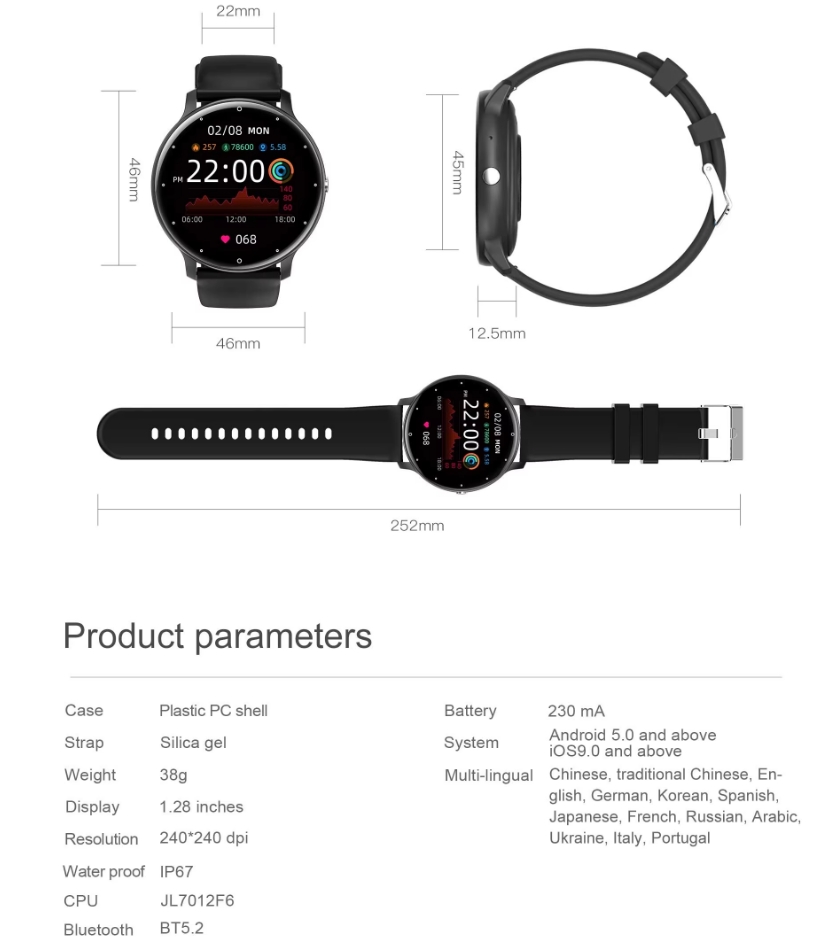 ZL02 Smart Watch Health Smartwatch-dec ZL02 Smart Watch Health Smartwatch-dec